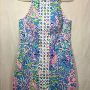 Lilly Pulitzer Floral All Together Now Pearl Stretchy Shift Dress